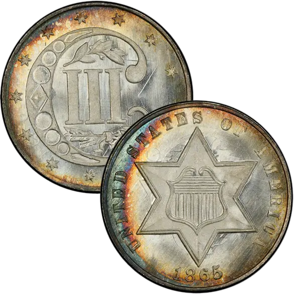 numismatic Silver Three Cents