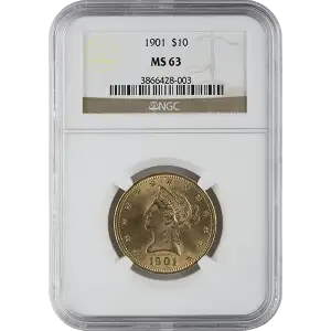 Liberty Head $10 (1838 - 1907) - NGC - MS63